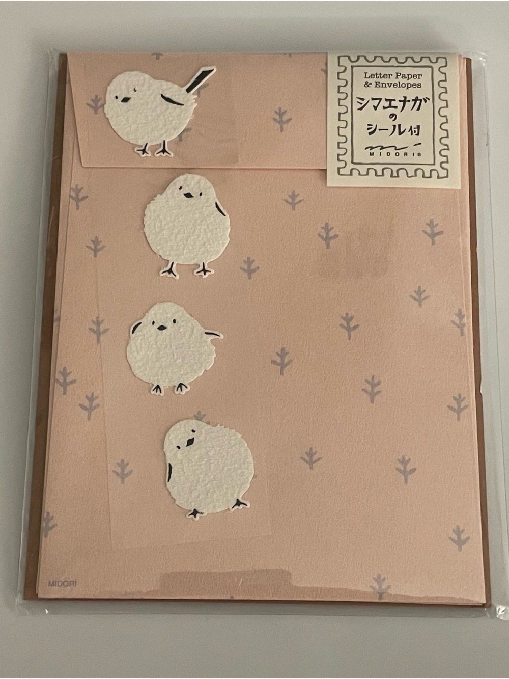 Midori Letter Set with Stickers - Long-Tailed Tit
